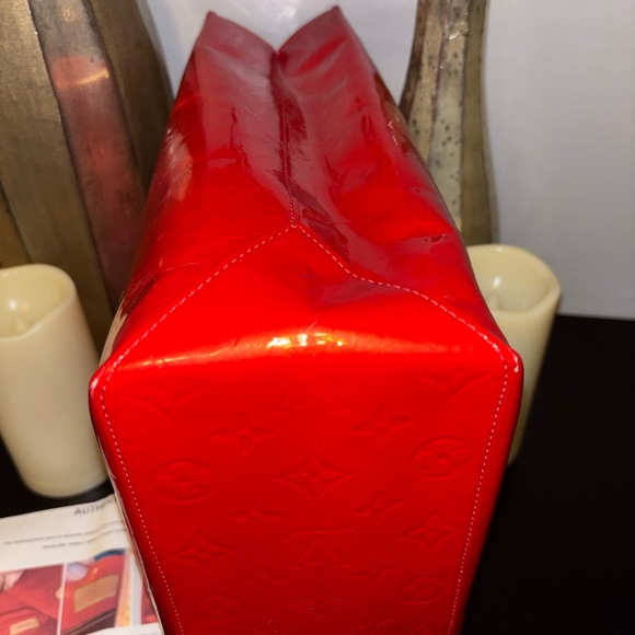 Louis Vuitton Red Tote Bag-W/COA - Picture 3 of 11